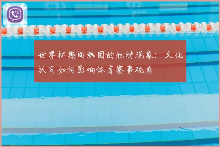 世界杯期间韩国的独特现象：文化认同如何影响体育赛事观看